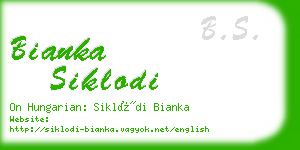 bianka siklodi business card